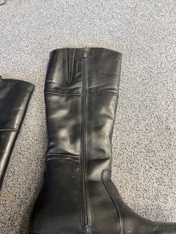 Kožené dámské vysoké kozačky vel 37 - 4