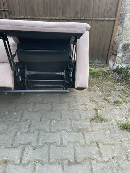 Polohovací pohovka šedá pro 3 osoby - 4