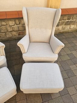 Křesla s podnožkami IKEA STRANDMON - 4