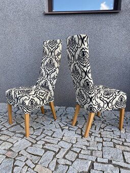 Prodám set - 4 jídelní židle: dřevěný rám - 4