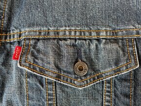 Pánská džínová bunda zn. Levi’s s podšívkou - vel. M - 4