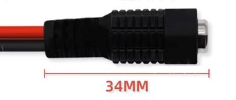 DC kabel redukce krokodýl 2,1mm / 5,5mm - 4