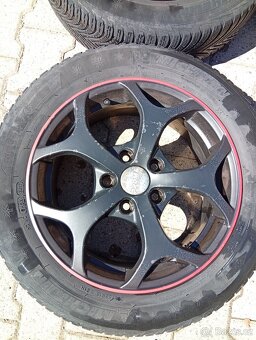 Prodám ALU kola 5x112, zimní pneu 205 55 16, 6,5jx16, Et 42 - 4
