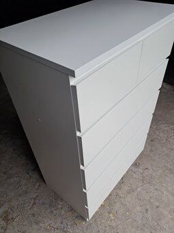 Ikea komoda Malm bílá 6 zásuvek - 4