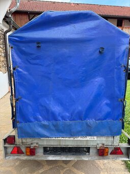 Bržděný přívěs 210x110x130 , vozík s plachtou 1000kg - 4