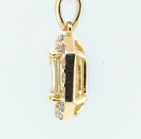 Krásný 14K přívěšek s diamanty 0,92ct - certifikát AIG - 4