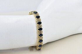 14k náramek se safíry a diamanty 18,91ct - certifikát AIG - 4