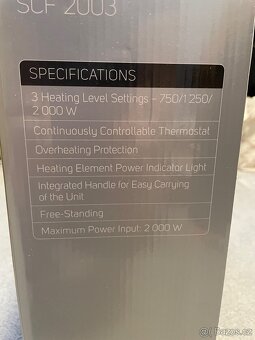 Teplovzdušný konvektor, přímotop Sencor SCF 2003 - 4