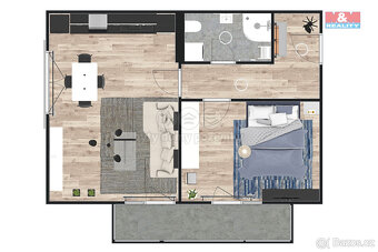 Prodej bytu 2+kk, 58.2 m², Žleby - 4