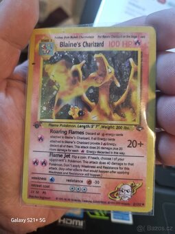 Blaine's charizard pokemon karta - 4