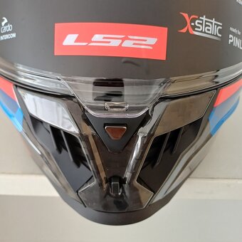 Silniční integrální přilba LS2 DRAGON TRAX Blue Red - 4