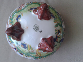 Větší malovaná cukřenka -doza na bonbony japonský motiv - 4