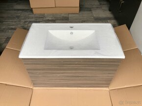 Luxusni koupelnova skrinka s umyvadlem orech - 4