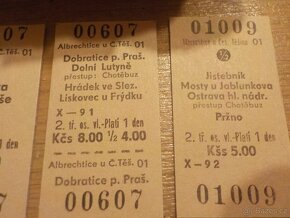 Staré vlakové jízdenky (chybotisk) - 4