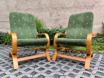 Moderní čalouněná pohupovací křesla - 2 kusy - 4