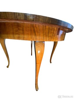 Starožitný jídelní stůl – Art Deco – rozkládací, hruška - 4