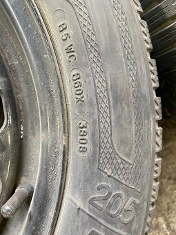 4x plechová kola s pneu 205/55 R16 - 4