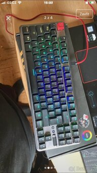 Herní klávesnice Yenkee ZeroZ TKL mechanická klávesnice Red - 4