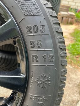 Prémiová Alu černá kola 16r 5x112 i s pneu Škoda, vw, seat - 4