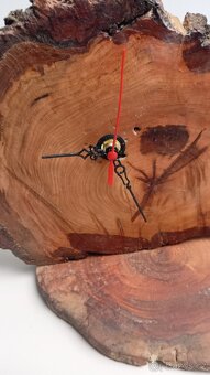 Dřevěné hodiny z meruňky a třešně - 4