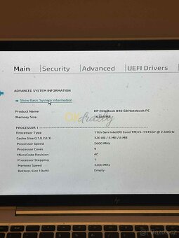 Notebook HP EliteBook 840 G8 2.6GHz i5 11.gen/16GB DDR4 - 4