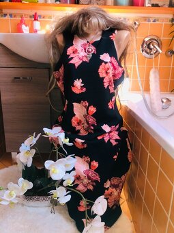 H&M# spolecenske# saty# business#kvetinove#bodycon - 4