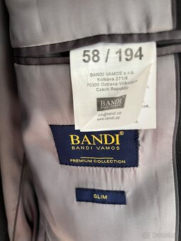 Pánský černý oblek Bandi Slim - 4