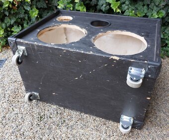 Prázdný basový reprobox 2x10" s hornou, překližka - 4