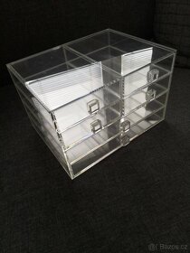 Organizér na makeup a kosmetiku, průhledný, akryl - 4