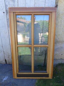 3 kusy - Dřevěné okno 78 x 130 cm - 4