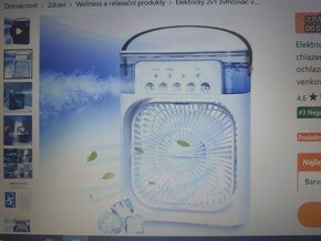 Elektrický 2v1 zvlhčovač vzduchu + ventilátor s chlazením - 4