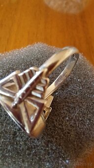Retro stříbrný prsten - 4