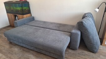 Rozkládací šedá sedačka – 250 cm - 4