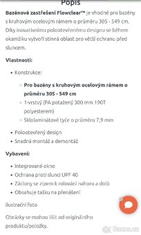 Sluneční clona nad bazén - 4