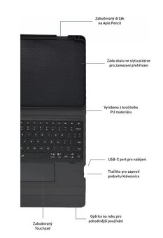 Pouzdro s klávesnicí pro Apple iPad Air 4/5, iPad Pro 11" - 4