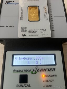 Zlato / zlatý slitek PAMP 20g ryzí 999,9 - 4