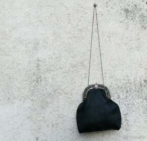 Starožitná viktoriánská kabelka, 19. st., stříbro - 4