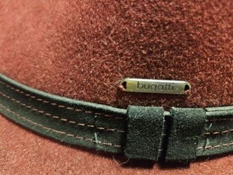 Pánský klobouk fedora Bugatti vel. 59 v barvě burgundy - 4