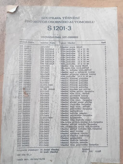 Těsnění škoda  1201 1202 1203 - 4