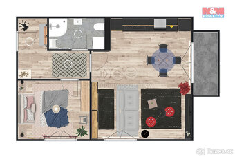 Prodej bytu 2+kk, 55.4 m², Žleby - 4