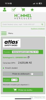 Bezpečnostní obuv ATLAS (S1P) - 2x - 4