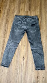 Pánské šedivé slim fit jeany Zara vel.42 - 4