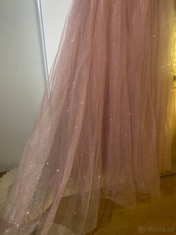 Eva & Lola Růžové Dámské Třpytivé Šaty - 4