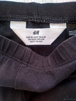 Kalhoty ZARA vel. 104, 3-4 r., černé legíny 110 - 4