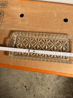 Obdélníkový skleněný tác / podnos s uchy - 4