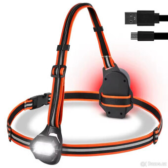Běžecká hrudní svítilna, světlo na běh, sport - 4