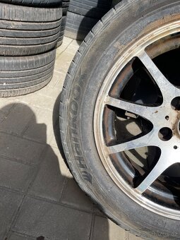 Alu kola Dezent 5x114,3 + pneu 185/65 R15,vzorek 6mm. - 4