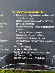 Nový sudový gril na dřevěné uhlí - výprodej - 4