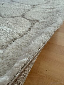 Koberec s vysokým vlasem, 160/230 cm, béžová - 4