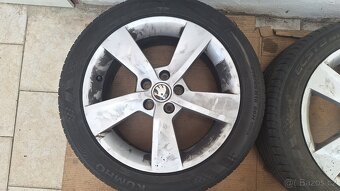 Alu kola Škoda 16" 5x100 letní pneu 215/45 R16 5-7mm Rapid - 4